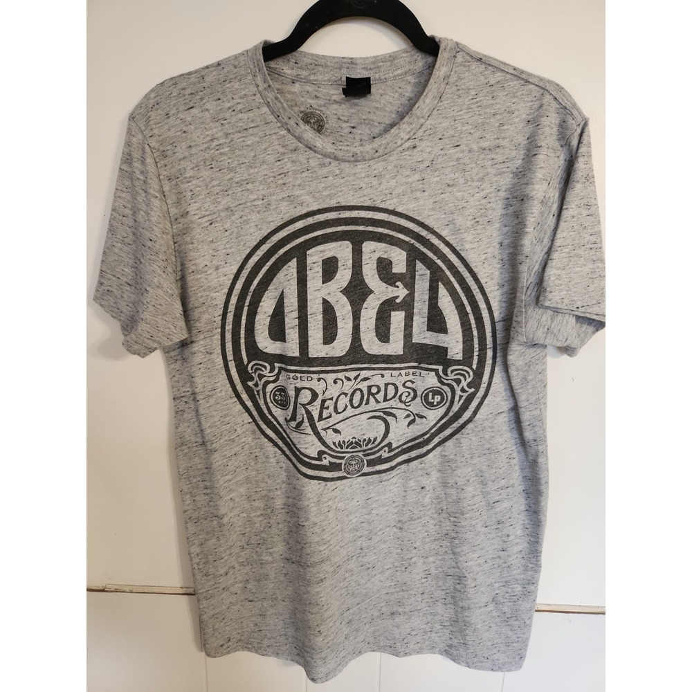 Obey Propaganda Gold Label Records T-Shirt Men's Size Med Heather Grey Exclusive
